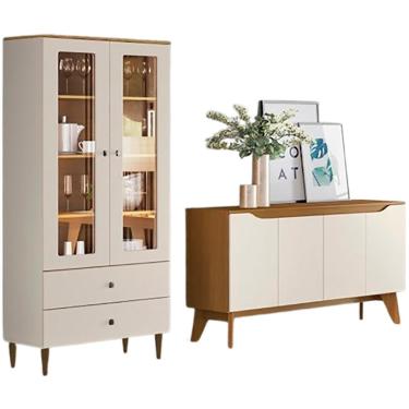 Imagem de Cristaleira Liz E Buffet Quartzo Para Sala Off White Nature Henn