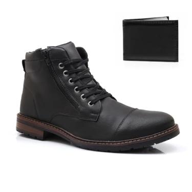 Imagem de Bota Masculina Com Carteira Épico Coturno Moderno Com Ziper Casual Dia A Dia Confortavel