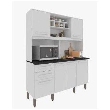 Imagem de Armário de Cozinha 6 Portas 2 Gavetas Luna Imop, branco/neve