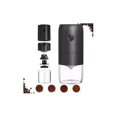 Imagem de Moedor de Café Elétrico Portátil – Recarregável via USB, Capacidade 25g, Lâminas de Aço Inox, Ajuste de Moagem, Compacto e Leve – Ideal para Dia a Dia