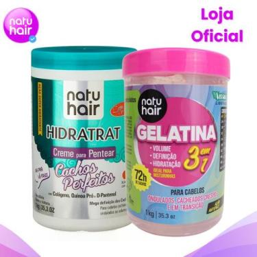 Imagem de Kit Creme para Pentear Cachos Perfeitos + Gelatina modeladora de cacho