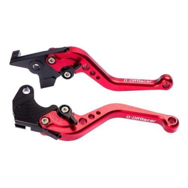 Imagem de Par Manete Esportivo Curto Honda CB 500 99 A 2004 - Off Racer, Vermelh