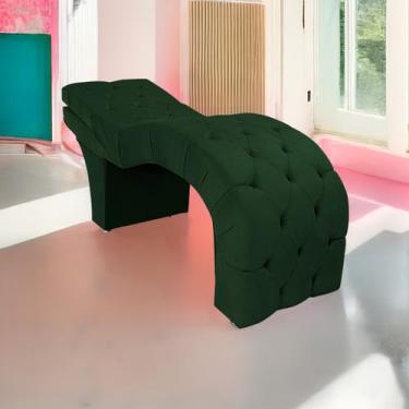 Imagem de Maca Estética com Encosto Dobrável Facial Capitonê Cílios Salão P02 Su