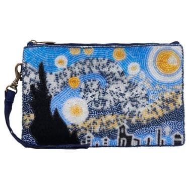 Imagem de Bamboo Trading Bolsa Mingle Club Noite estrelada, multicolorida, bolsa pequena, 19 cm L x 11 cm A, Multicolorido, 7.5" W x 4.5" H, Misture