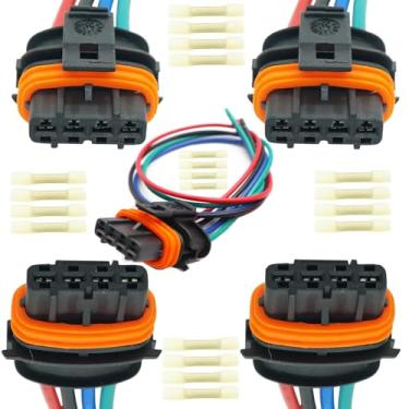 Imagem de Micarun 5 Conjuntos De 4 Pinos Conector Bobina Ignição, Chicote Fiação, Plugue Pigtail, Compatível Com Volvo S60 Xc70 V60 Xc90 C30 C70 S40 V50 S80 S70 1999-2016, Substituído Oe Pt960 Pt1716 S1461 1P