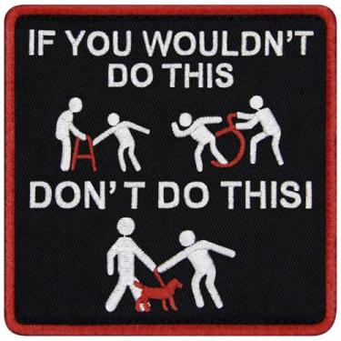 Imagem de TailWag Planet If You Wouldn't Do This Don't Do This Service Dog Patch Bordado Colete / Arneses Emblema Fixador Gancho e Laço Emblema