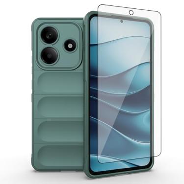 Imagem de Asuwish Capa de celular para Xiaomi Redmi Note 14 5G com protetor de tela de vidro temperado e TPU macio, fina, à prova de choque, capa protetora de silicone acessórios Note14 G5 mulheres homens