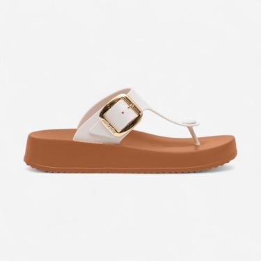 Imagem de Chinelo Petite Jolie Day Branco/Caramelo, White, Doce de leite, 37