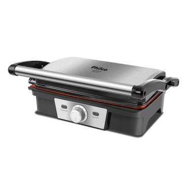 Imagem de Grill Philco PGR19PI Inox Antiaderente Redstone 110V