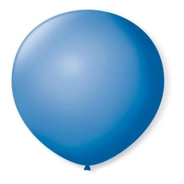 Imagem de Balao Azul Turquesa Liso Numero 7 Sao Roque C/50 Unidades - São Roque