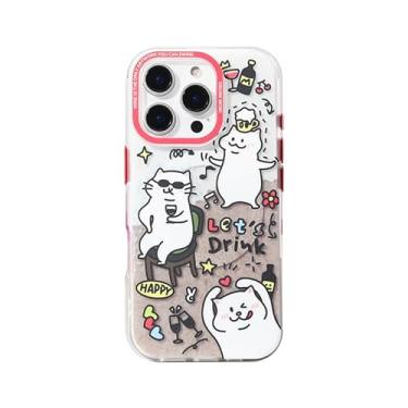 Imagem de HPOD Capa de telefone magnética de camada dupla 2 em 1 para iPhone 16 Pro Max – Design de desenho animado fosco premium, acabamento fosco antiderrapante e encaixe seguro (iPhone 13)