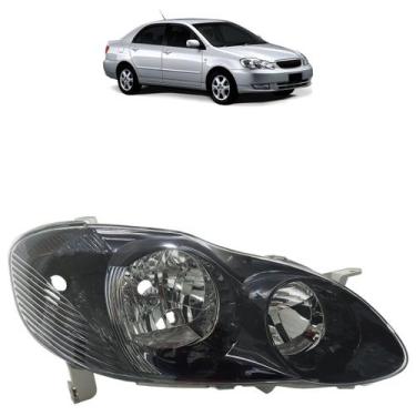 Imagem de Farol Dianteiro Corolla 2003 A 2007 Máscara Negra - Manfrog, Direito