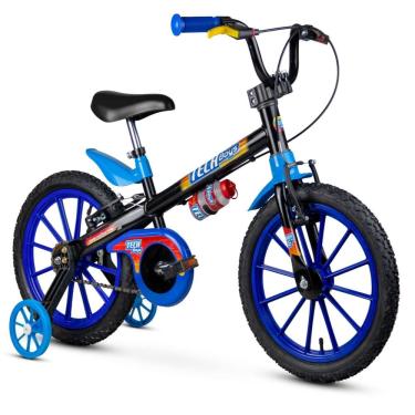 Imagem de Bicicleta Infantil Tech Boys Aro 16 C/ Rodinhas e Garrafinha