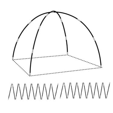 Imagem de 1 peça SX 4,4 m de comprimento (4,4 m), mastro de barraca, postes de substituição de barraca infantil para barraca infantil, 8 mm, lona de caminhada e acampamento, adequado para todos os tipos de