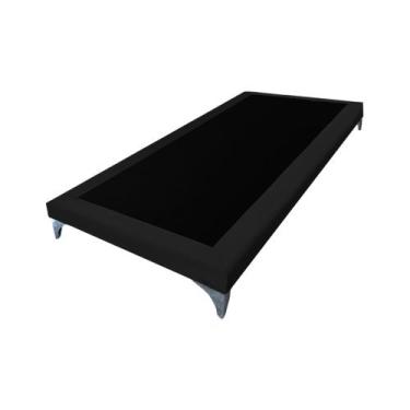 Imagem de Cama Montessoriana Adulto Oriental Premium Solteiro Veludo Preto - CON