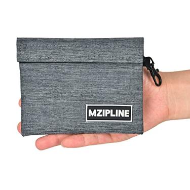Imagem de MZIPLINE Bolsa pequena à prova de cheiro, mini bolso com forro de carbono 14 x 10 cm (mini cinza)
