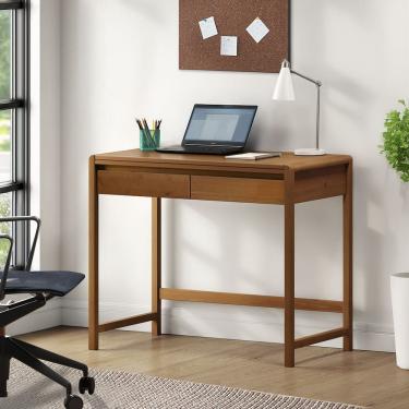 Imagem de Penteadeira 2 Gavetas Madeira Maciça Modena Amendoa