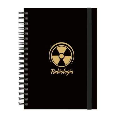 Imagem de Caderno Colegial Plus 12 Matérias Profissões Radiologia (Preto e Gold)