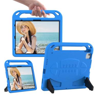 Imagem de YWYNI Capa para iPad Pro de 12,9 polegadas (versão 2022/2021/2020/2018), capa protetora durável à prova de choque com suporte para iPad Pro 13 e iPad Air de 13 polegadas Capa protetora azul