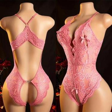 Imagem de Conjunto De Lingerie Feminina Sexy Com Sutiã De Renda E Calcinha Fina 