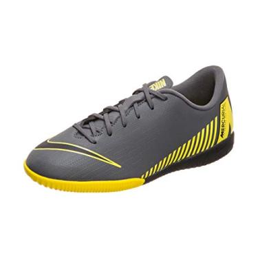 Imagem de Nike Chuteiras de futebol unissex Vaporx 12 Academy Ic, Cinza escuro preto Opti Yellow 070, 38.5 EU