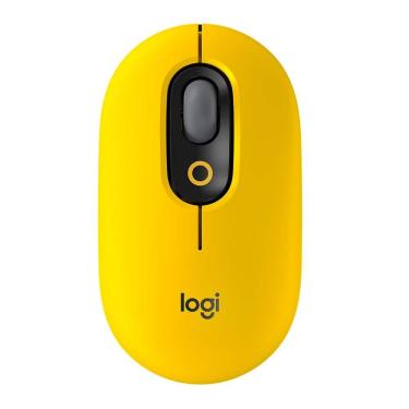 Imagem de Mouse Pop Blast Sem Fio Com Botão Emoji Amarelo Logitech