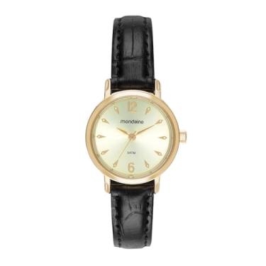 Imagem de Mondaine Relógio Feminino Dourado Pulseira de Couro
