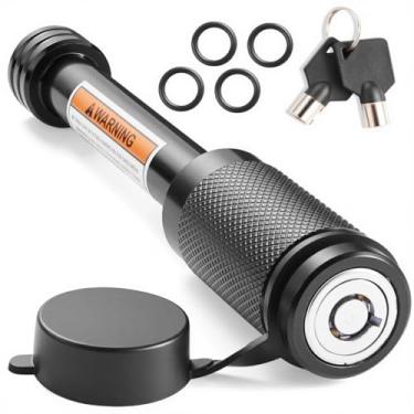 Imagem de Trava de pino de receptor de engate, trava de receptor de reboque para bandeja de bicicleta de engate, corda de reboque esférica para trailer, caminhão, carro, barco, tampa à prova de intempéries