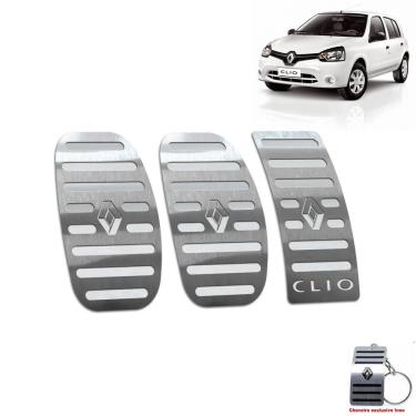 Imagem de Pedaleira Manual Renault Clio 2013 Até 2019 Aço Inox