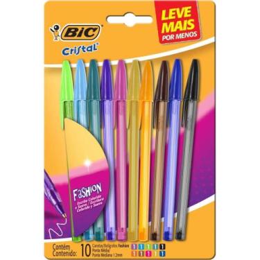 Imagem de Caneta Esferografica Cristal Fashion 10 Cores - BIC