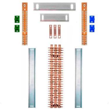 Imagem de Kit Barramento Trifásico 150A para 54 Circuitos - Zathura