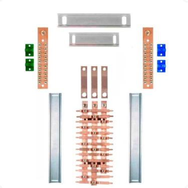 Imagem de Kit Barramento Trifásico 150A para 28 Circuitos - Zathura