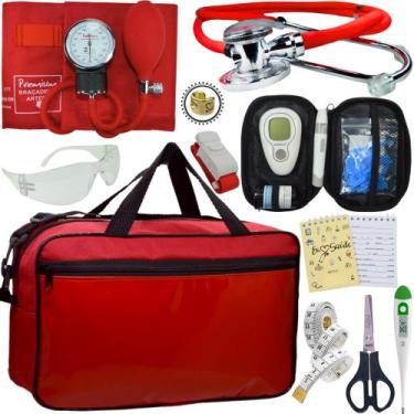 Imagem de Kit Enfermagem + Aparelho Medidor Glicose Completo Premium - Love Saud