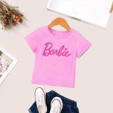 Imagem de T short infantil Barbie - Cabide modas , Rosa bebe, 10