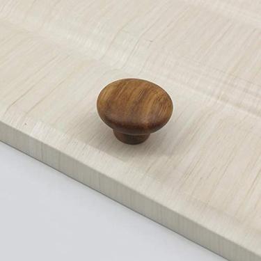 Imagem de HCZKIUJY Simplicidade moderna nórdica, puxador de armário de armário com orifício simples / duplo, puxadores de gavetas de madeira maciça, puxadores de móveis, para casa de banho, armário, Hardware, 1