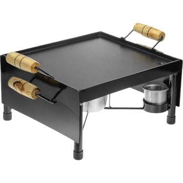 Imagem de Grelhas de Teppanyaki Chapa a Álcool Fogareiro Churrasqueira 1 Boca Multiuso