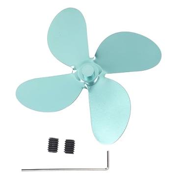 Imagem de Mavaol Ventilador de fogão a lenha alimentado por calor, circulador de ar de alumínio, distribuição de ar quente eficiente, design compacto para fogão a lenha ou lareira