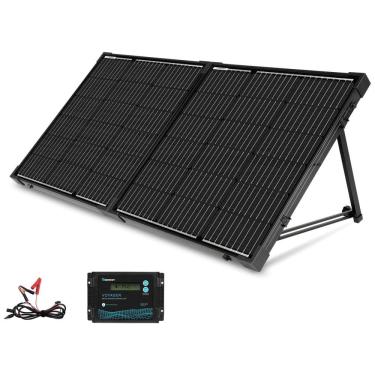 Imagem de Painel Solar, Monocristalino, portátil, à prova dágua, 100W, 12V, 2 unidades, RENOGY RNG KIT STCS 100D VOY20, Preto