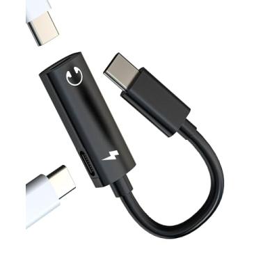 Imagem de Adaptador USB C para fone de ouvido (2 em 1) divisor de áudio para Apple para iPhone 16 15 compatível com carregador de fone de ouvido Samsung, porta dupla, tipo C, DAC, dongle estéreo para iPad