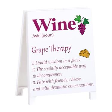 Imagem de Placa de bar de receitas de terapia de uva para vinho, decoração de bar rústico para bares domésticos, placa de coquetel para bares de cozinha, acessórios, mixologia, presentes de Natal para homens e