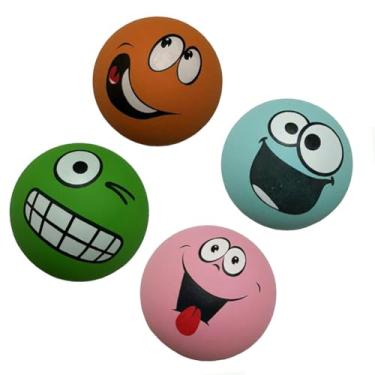 Imagem de Gloperti Brinquedos para cães, bolas de borracha macia com barulho, brincadeiras interativas para filhotes, animais de estimação pequenos, pacote com 4
