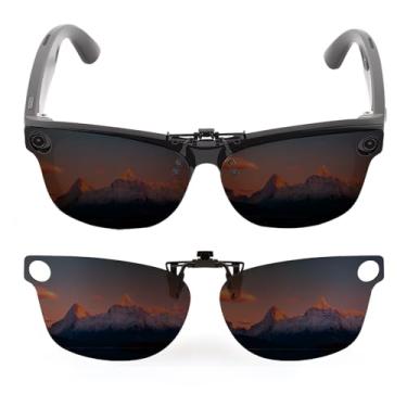Imagem de 1 clipe polarizado para Ray-Ban Meta Wayfarer RW4008 e Gen 2 RW4012 Grande (53-22), clipe de descoloração para Meta Wayfarer Gen 2 Proteja seus olhos, legal e moderno (marrom)