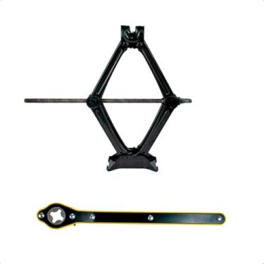 Imagem de Macaco Tipo Sanfona Universal 2000kg com Chave – Ideal para Carros de Passeio, Força e segurança