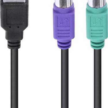 Imagem de Cabo Adaptador PS2 Fêmea X USB Macho, 30cm - USBPS-2