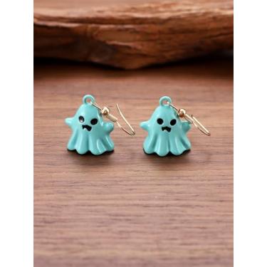Imagem de Brincos femininos de Halloween com pingente de fantasma, roupas de Halloween, acessórios de bijuteria, 2inch, Liga de aço, Sem pedra preciosa