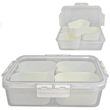 Imagem de Pote Organizador Geladeira 1500Ml 4 Cestos Com Tampa