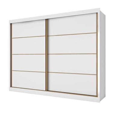 Imagem de Guarda Roupa Sevilha 2 Portas 100% Mdf Mademarcs Branco Acetinado