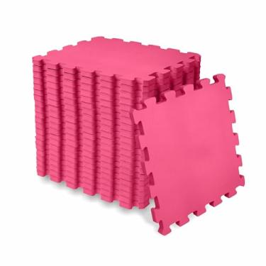 Imagem de SELLER Tapete de Encaixe em EVA – 18 peças 31×31 cm,5mm espessura, superfície antiderrapante, modular tipo quebra-cabeça, piso infantil (Vermelho)