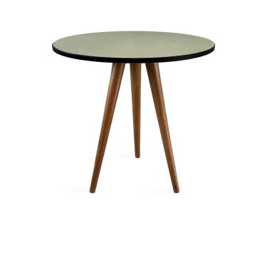 Imagem de Mesa Lateral De Canto Tripé 50X50Cm Espelhada Preto