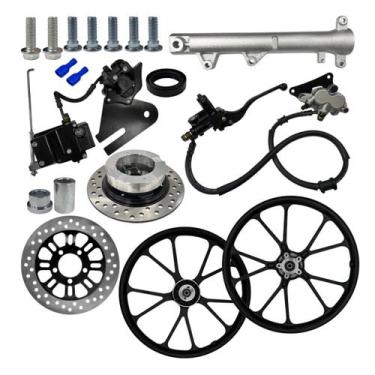 Imagem de Kit Sistema Freio Duplo Disco Cg Titan Fan Start 150 160 2014 A 2024 R